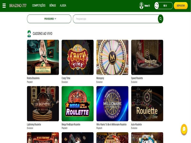 Brazino777 live casino