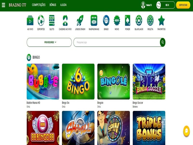 Online Bingo bij Brazino777