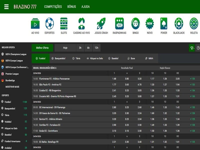 Sports betting in Brazino