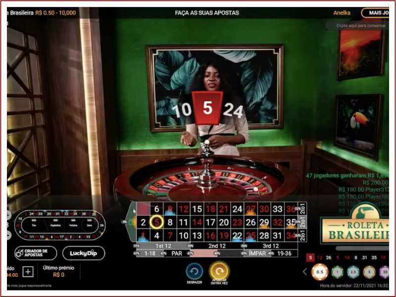 Kenmerken van het spel Roleta Brasileira
