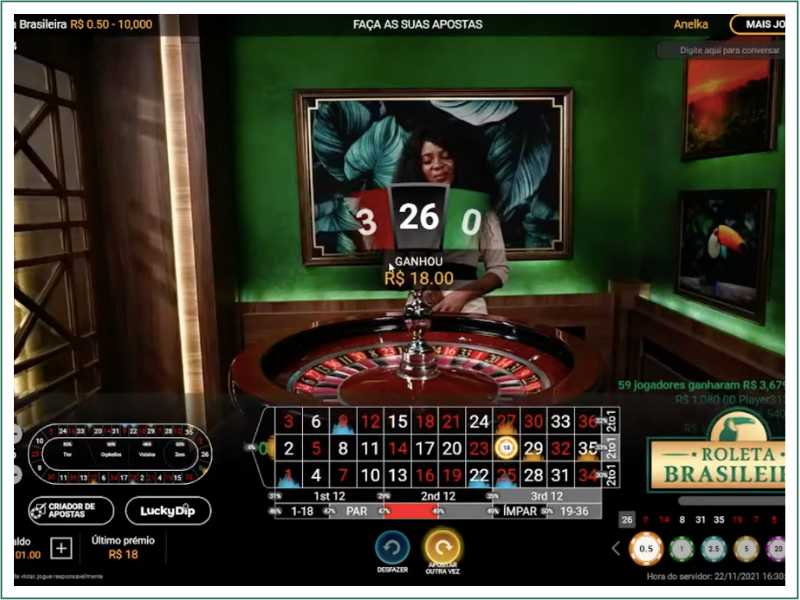 Functies van het spel Roleta Brasileira
