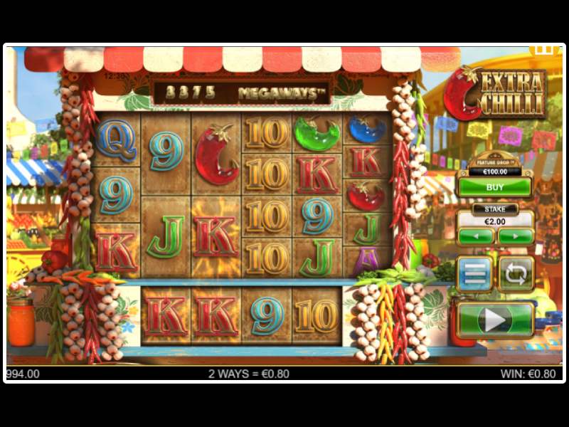 Bonus options and special symbols in Extra Chilli